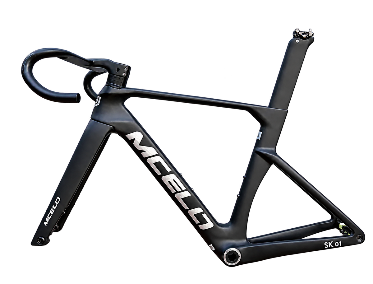 Cuadro MCELO SK01 de carbono con horquilla y manillar integrado, sin fondo